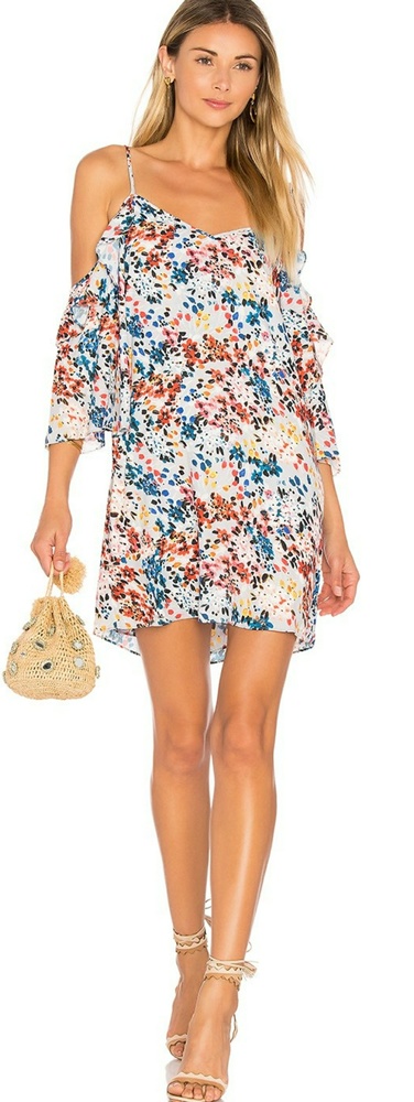 Devlin Maddie Painted Floral Cold Shoulder Size M